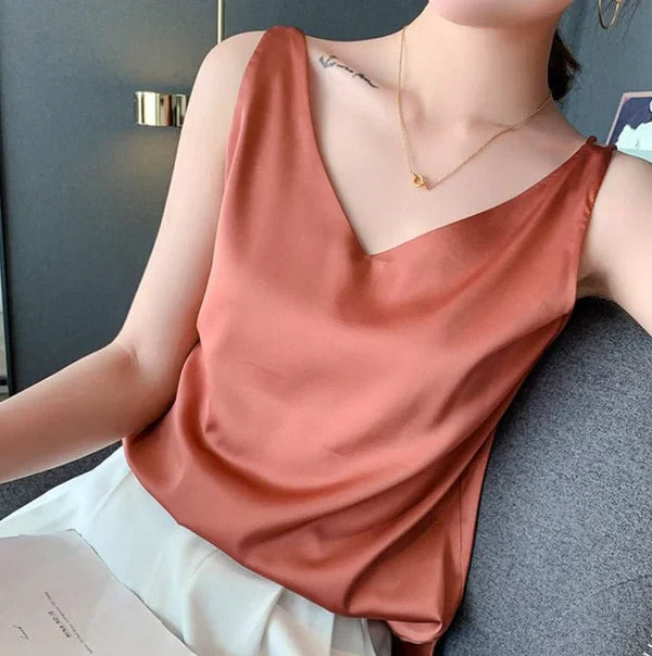 Nora - Jedwabisty, elegancki i przewiewny top damski