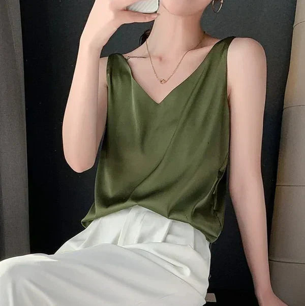 Nora - Jedwabisty, elegancki i przewiewny top damski