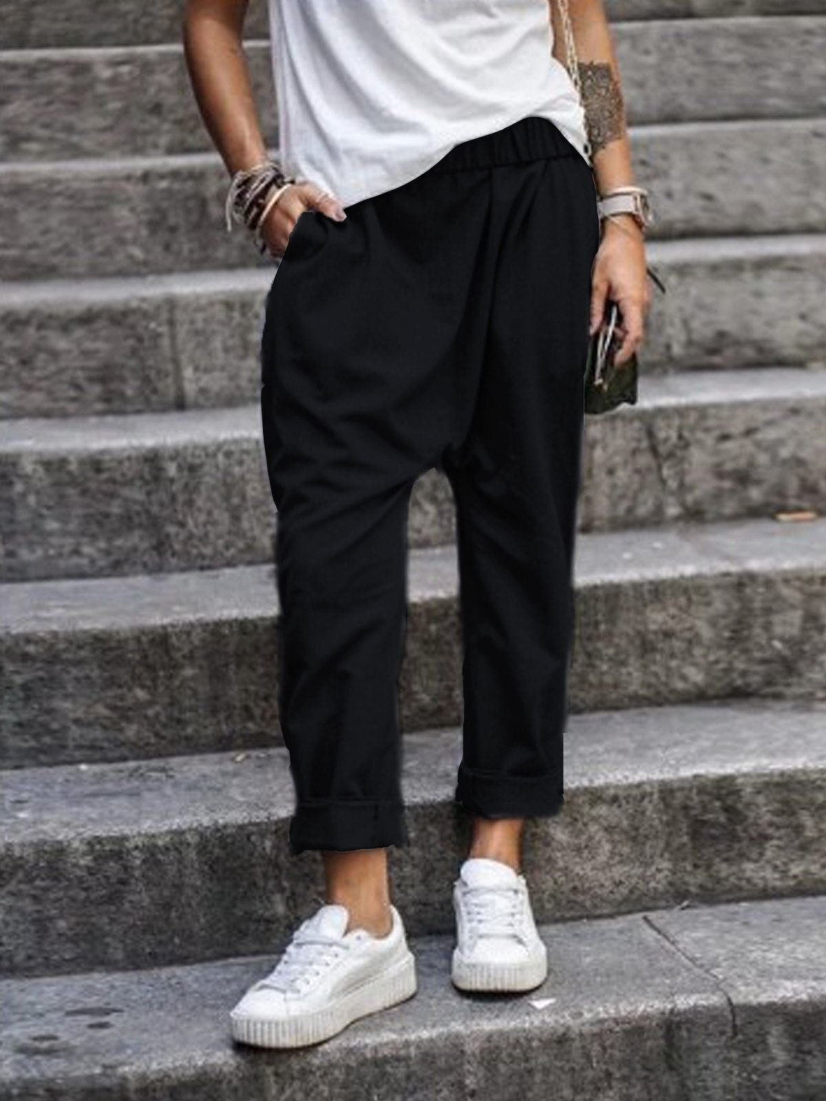 Spodnie lniane casual