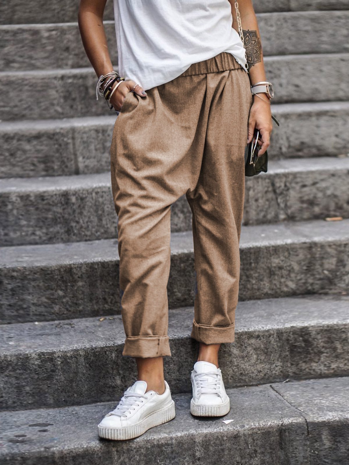 Spodnie lniane casual