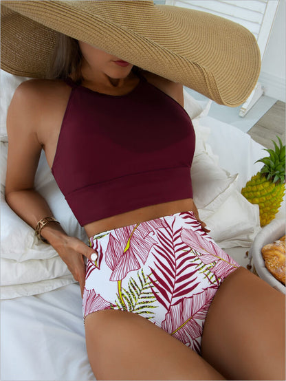 Justina® | Wysoko zapinany stanik bikini z gorącym sznurkiem