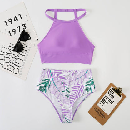 Justina® | Wysoko zapinany stanik bikini z gorącym sznurkiem