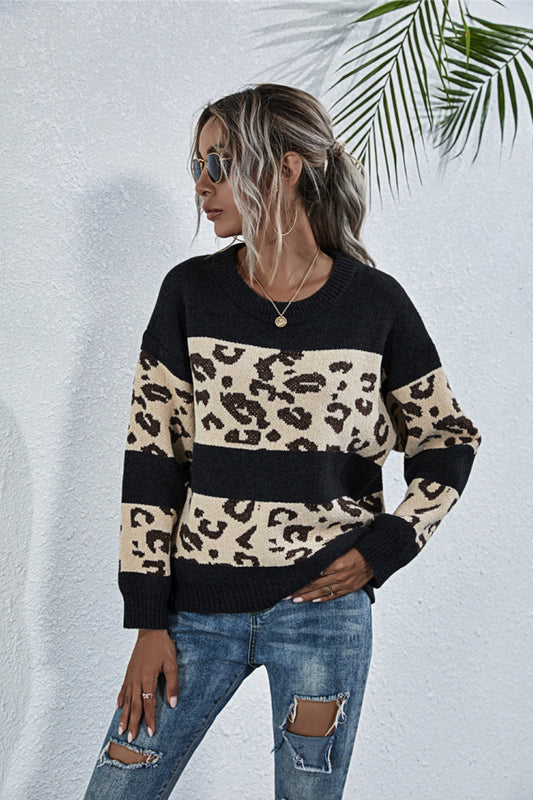 Sweter damski w panterkę