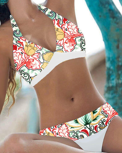 Komplet bikini w kwiatowy wzór