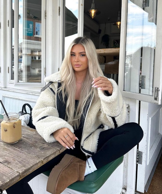 Yesenia - pluszowy ciepły płaszcz pluszowy