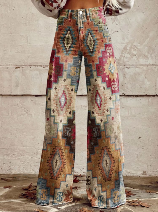 Tamarah - Spodnie Boho Flare dla kobiet