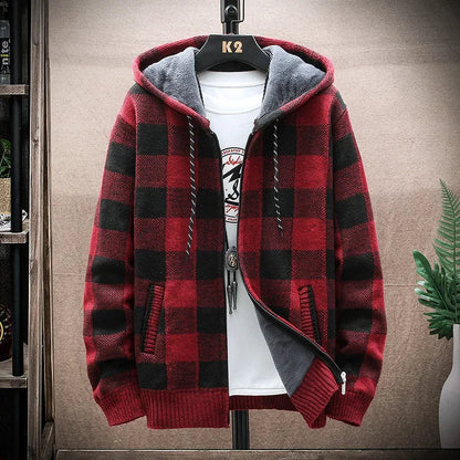 "Elegancka kurtka w kratę dla modnego stylu"