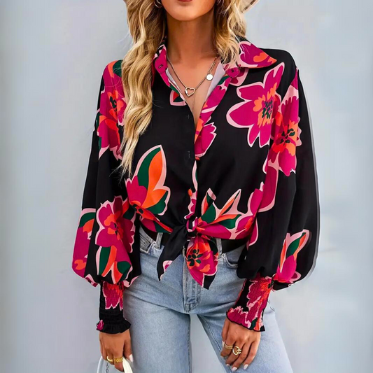 Miriam - Elegancka bluzka damska w kwiaty