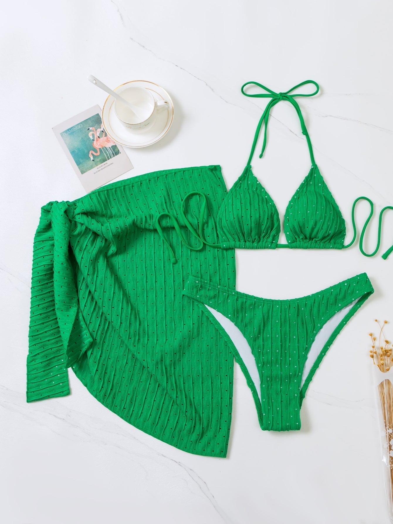 Adela® | Trójkątny stanik bikini i podkoszulka (3 szt.)