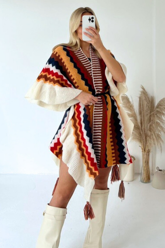 Wzorzysty sweter z dzianiny dla kobiet