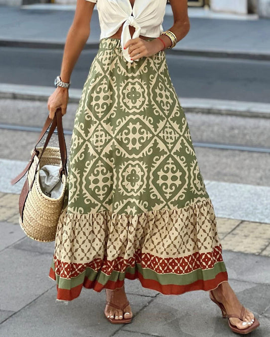 Boho maxi spódnica