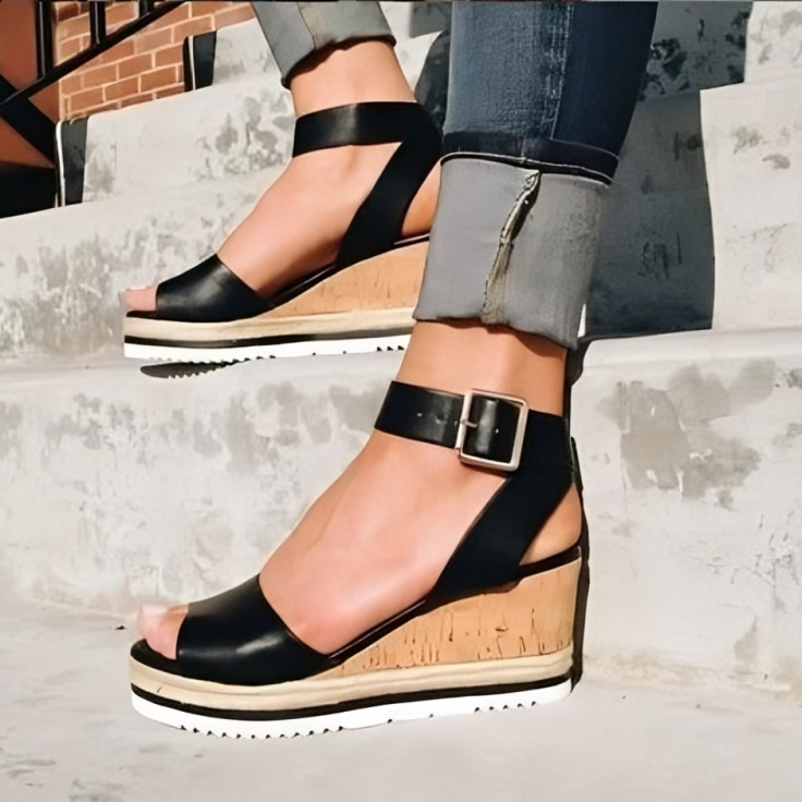 Zoe® | Stylowe sandały z klinowym obcasem