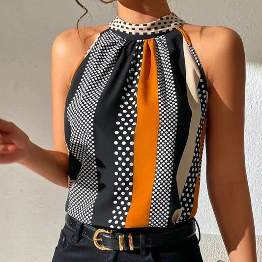 Saskia Top w paski z odkrytymi ramionami