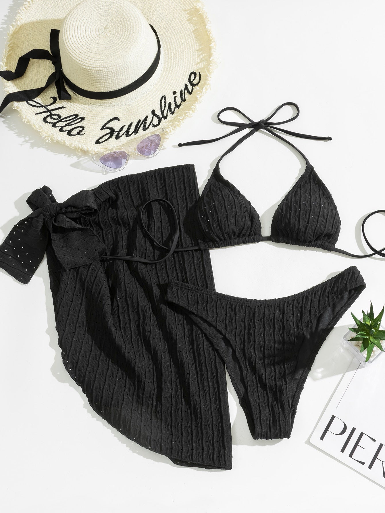 Adela® | Trójkątny stanik bikini i podkoszulka (3 szt.)
