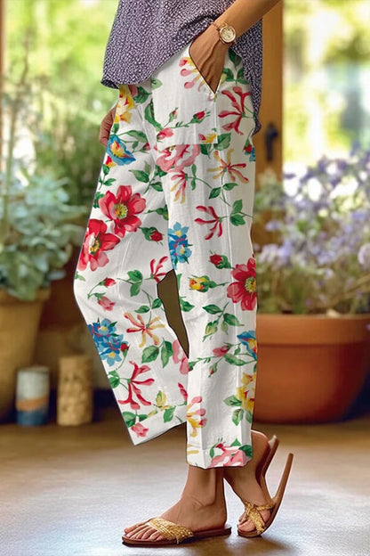 Stroje kąpielowe Floral Patchwork Loose Mid Waist Straight Full Print (6 kolorów)
