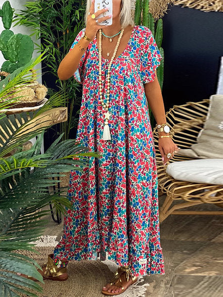 Klasyczna długa sukienka w stylu boho.