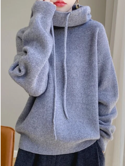 Stylowy zimowy sweter z kapturem dla swobodnego wyglądu