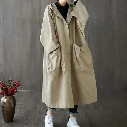 Stylowy trencz oversize dla kobiet - Arnita