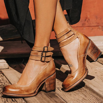 Elise - Buty na wysokim obcasie w stylu vintage