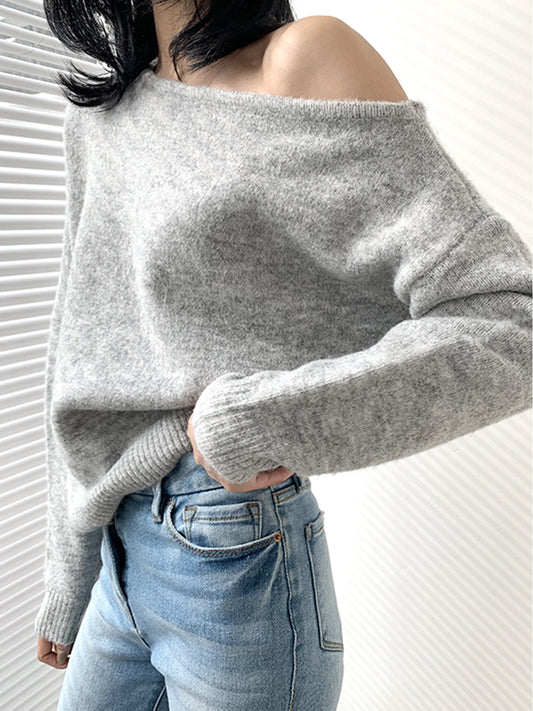 Sweter z asymetrycznymi ramionami - Elegancka dzianina dla szykownego stylu