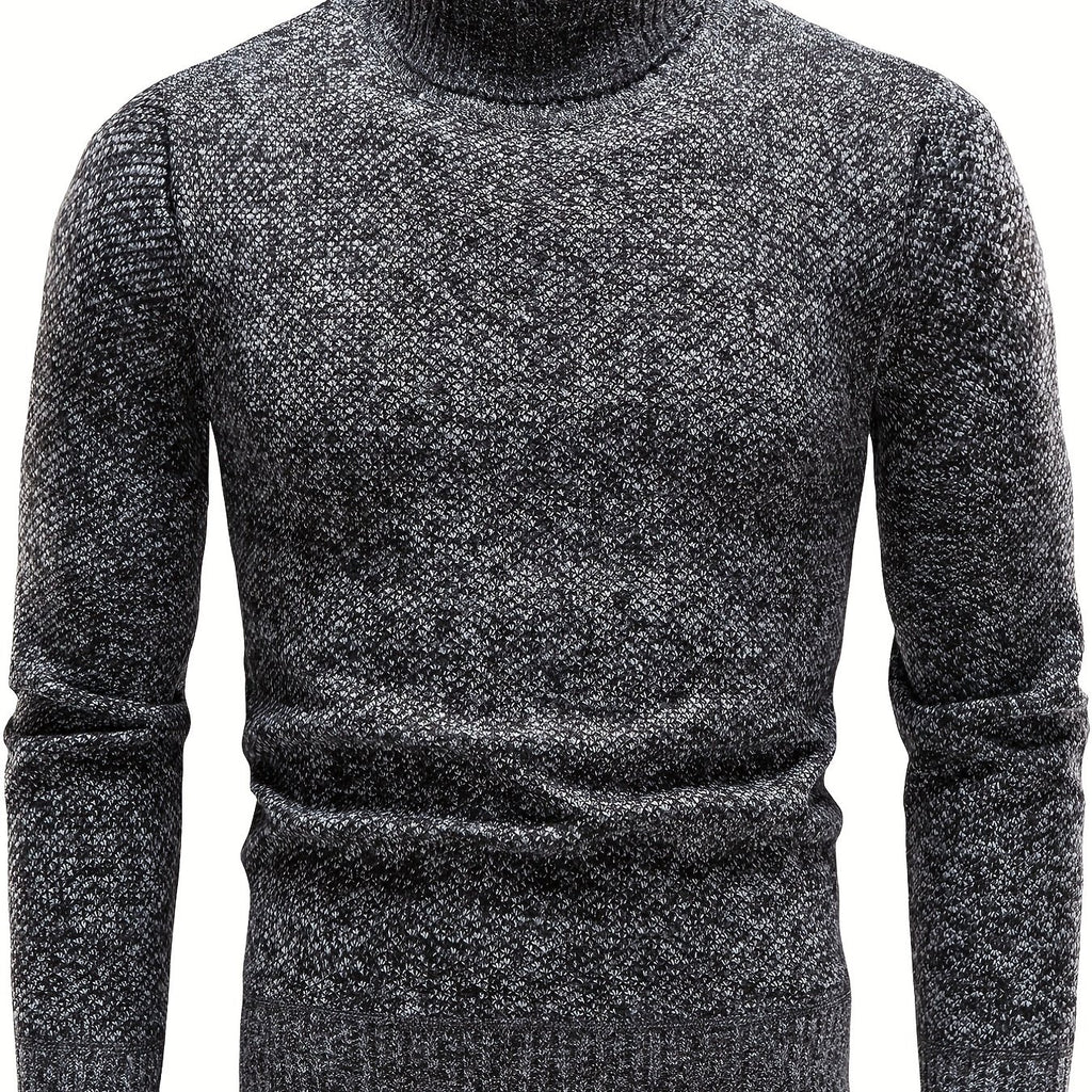 Elegancki sweter z wysokim kołnierzem i długimi rękawami na zimowe dni