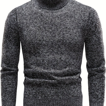 Elegancki sweter z wysokim kołnierzem i długimi rękawami na zimowe dni