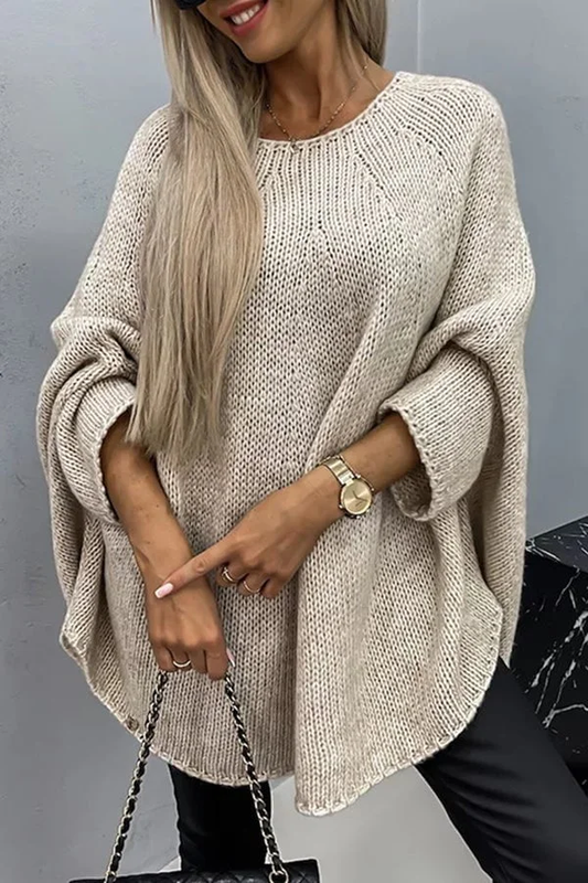 Stylowy sweter z okrągłym dekoltem zapewniający przytulny wygląd