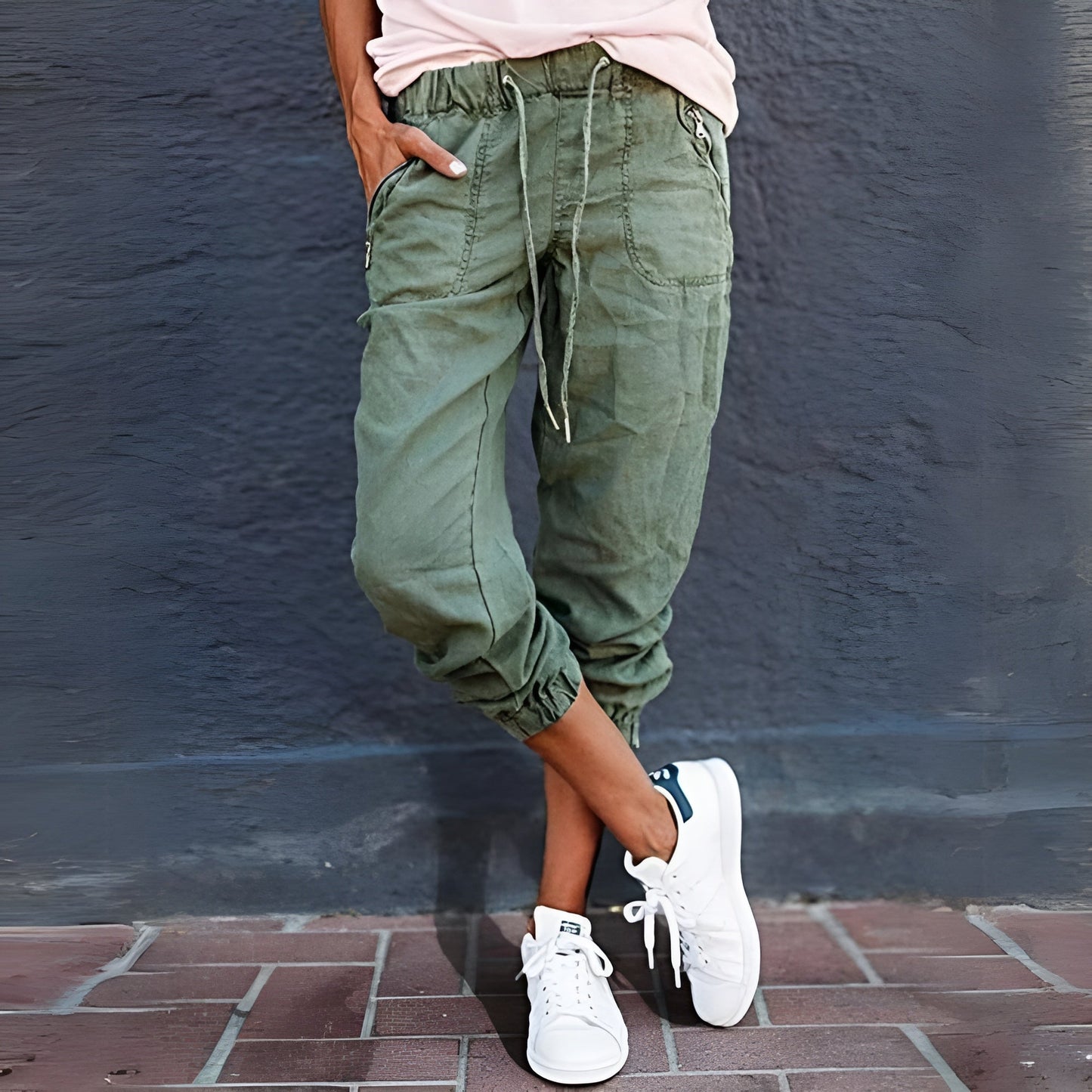 Andrea - Stylowe damskie spodnie cargo