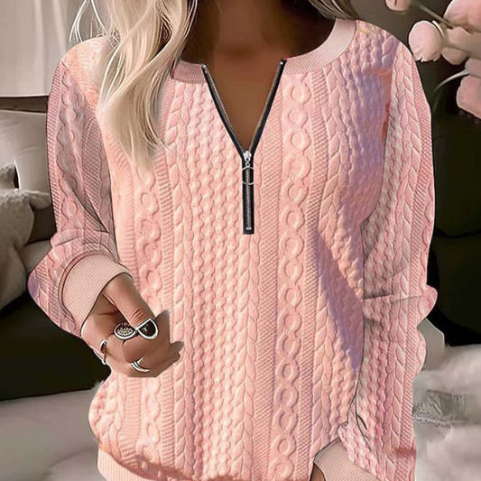 Sweter damski z zamkiem błyskawicznym