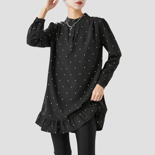 Tere - Elegancka bluzka w kropki