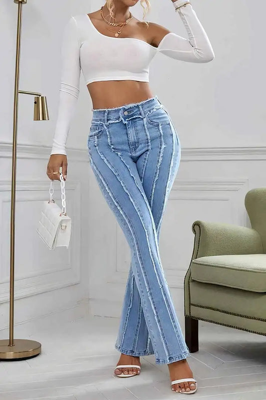 Veronina - eleganckie jeansy flanelowe dla kobiet