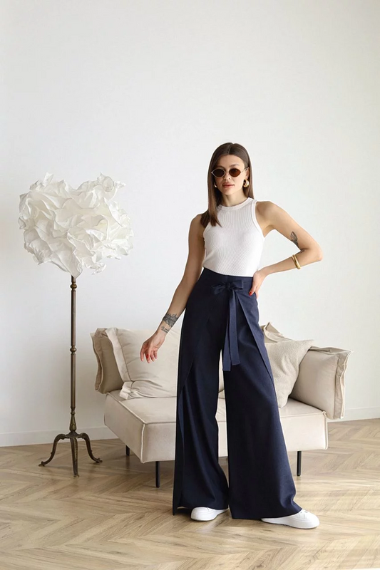 Acantha - Eleganckie szerokie spodnie dla kobiet