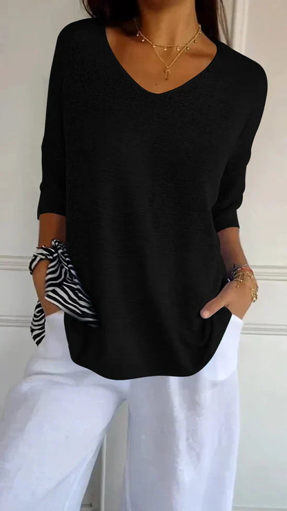 LILLY | elegancki top z dekoltem w szpic