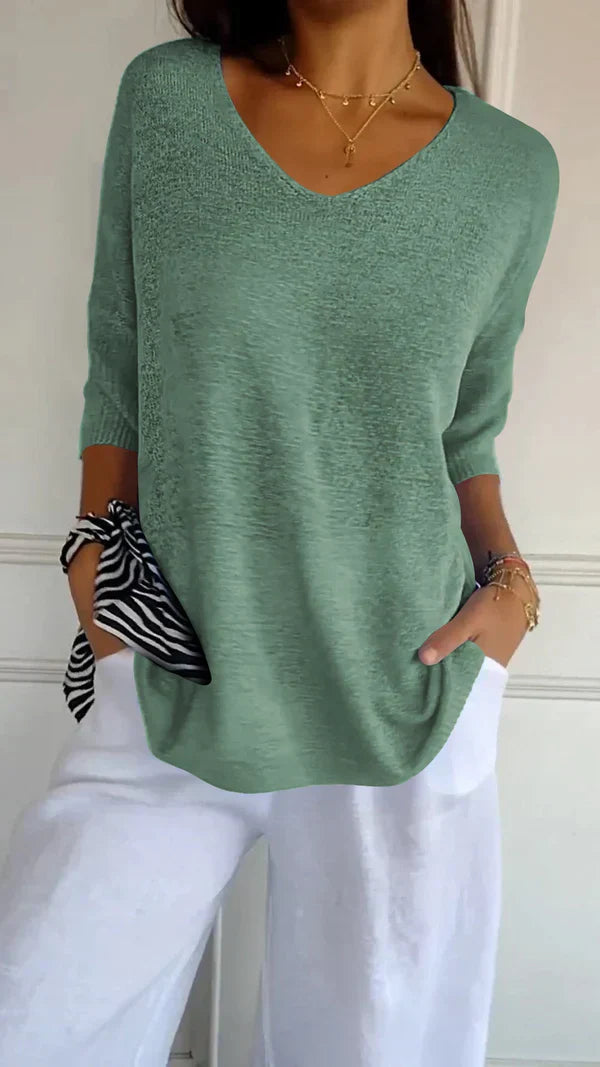 LILLY | elegancki top z dekoltem w szpic