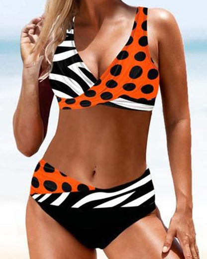 Kolorowy kostium kąpielowy bikini