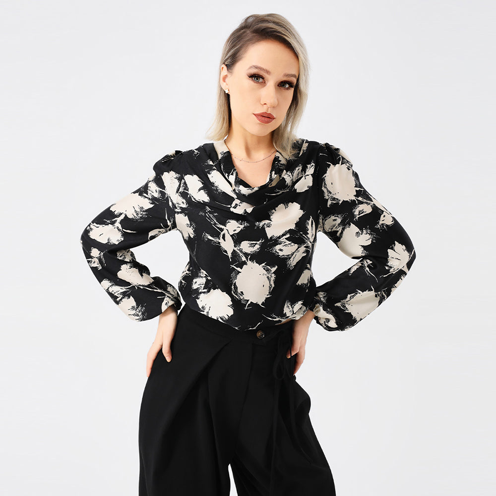 Zuly - Elegancka bluzka z nadrukiem damska