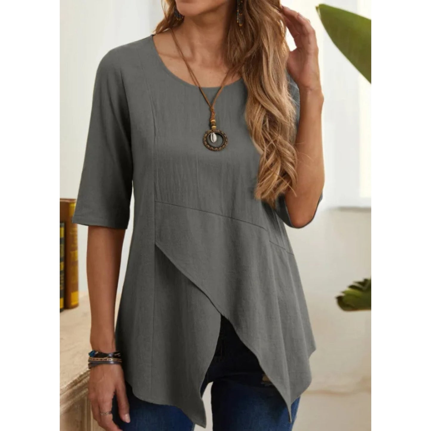 ByLina - Bluzka z dekoltem o-neck