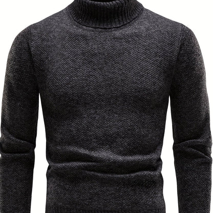 Elegancki sweter z wysokim kołnierzem i długimi rękawami na zimowe dni