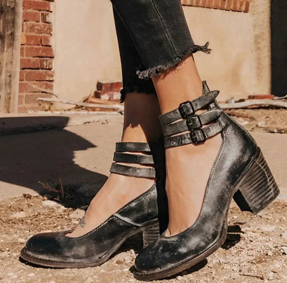 Elise - Buty na wysokim obcasie w stylu vintage