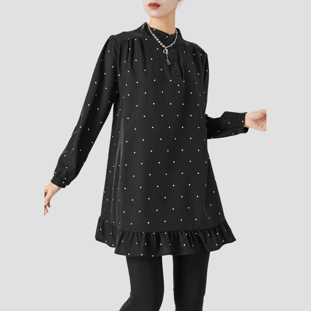 Tere - Elegancka bluzka w kropki