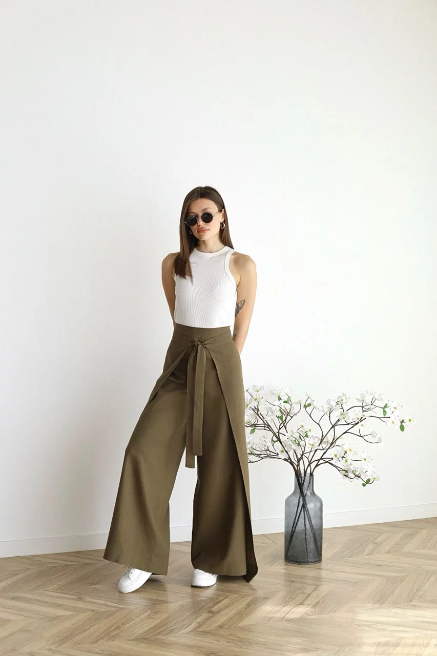 Acantha - Eleganckie szerokie spodnie dla kobiet