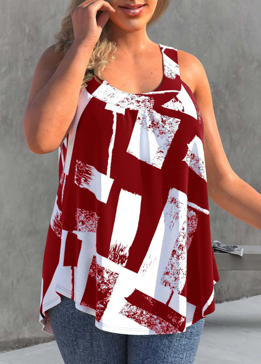 Vardi Dante™ Rose Plus-Size Top | Przewiewny i modny