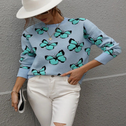 Sweter w motyle