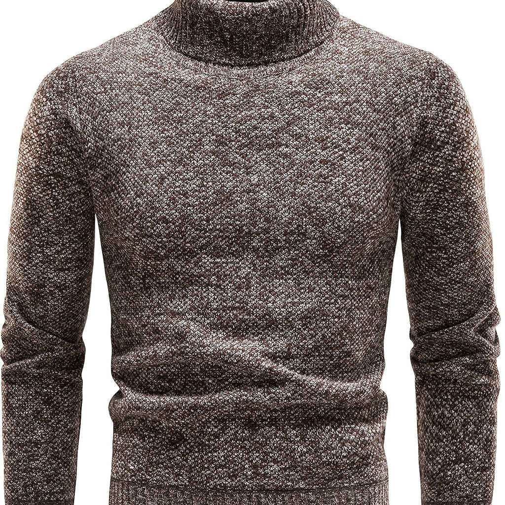 Elegancki sweter z wysokim kołnierzem i długimi rękawami na zimowe dni