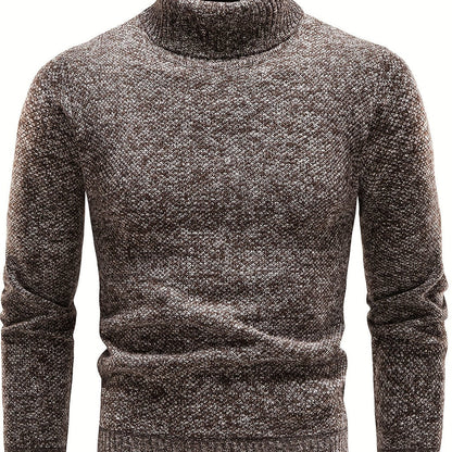 Elegancki sweter z wysokim kołnierzem i długimi rękawami na zimowe dni
