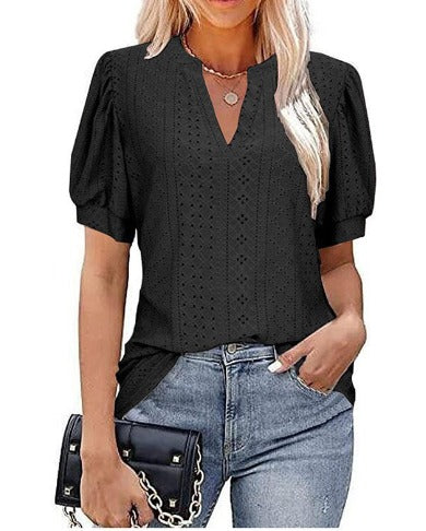 Lena | Elegancka bluzka damska z bufiastymi rękawami