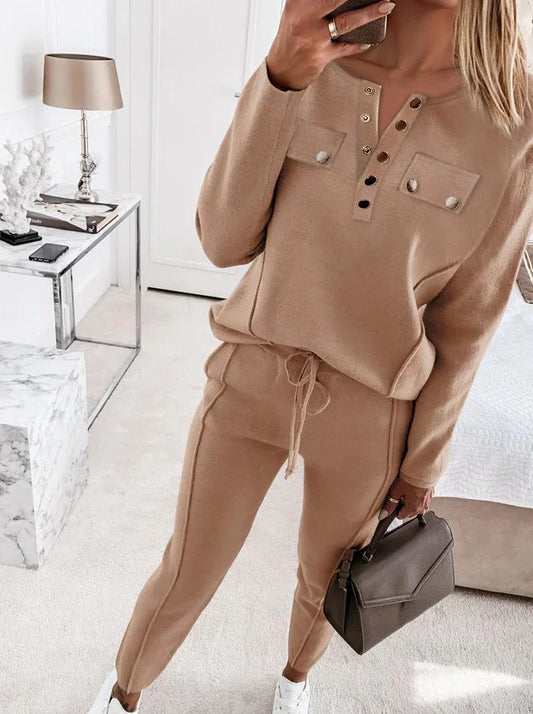 Clara - damski jesienny zestaw casualowy slim