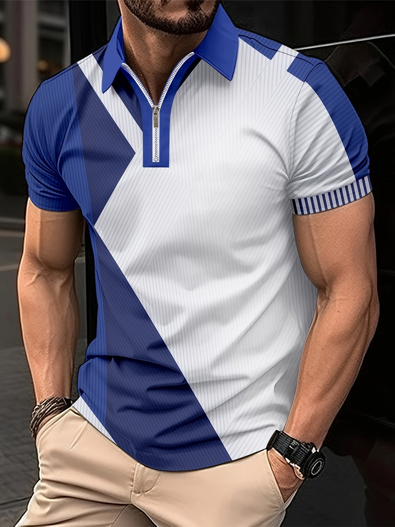 Koszula Aris | Koszula golfowa Regular Fit Colour Block