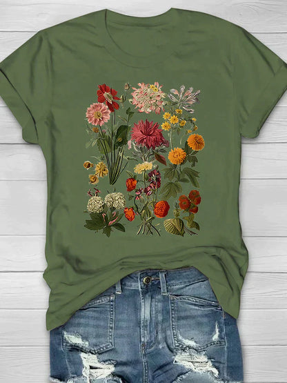 Yana | Vintage Floral T-shirt w stylu retro dla swobodnego szyku