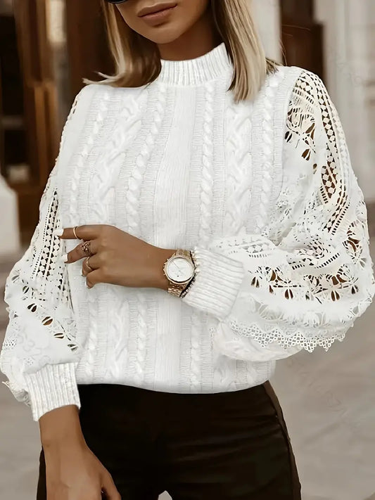 Victoria - stylowy sweter z koronki